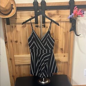 Black and White Chevron Romper